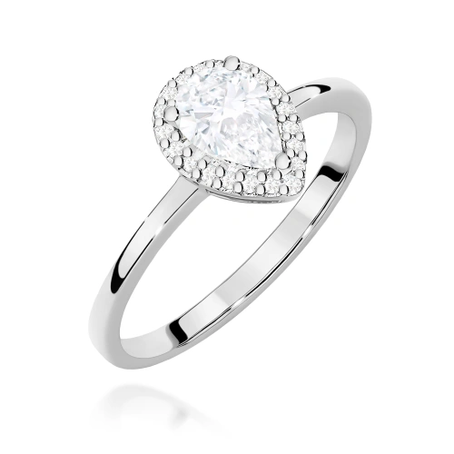 Ring W0455 Laborgezüchteter Diamant 0,65ct Weißgold 375