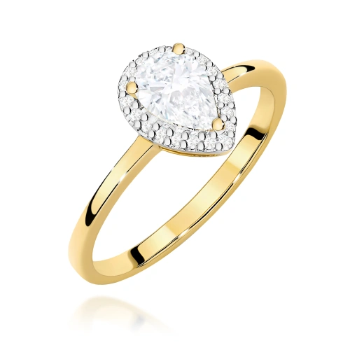 Ring W0455 Laborgezüchteter Diamant 0,65ct Gelbgold 375