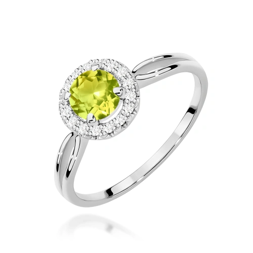 Gyűrű W0538 Olivin 0,90ct Fehérarany 375