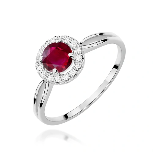 Gyűrű W0538 Rubin 1,20ct Fehérarany 375