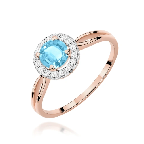 Pierścionek W0538 Topaz Swiss 0,80ct różowe złoto