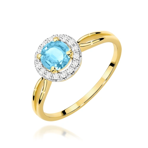 Gyűrű W0538 Topáz Swiss 0,80ct Sárgaarany 375