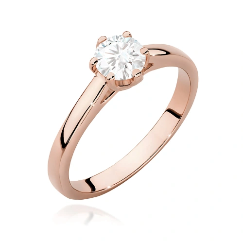 Pierścionek W0540 Diament 0,50ct różowe złoto