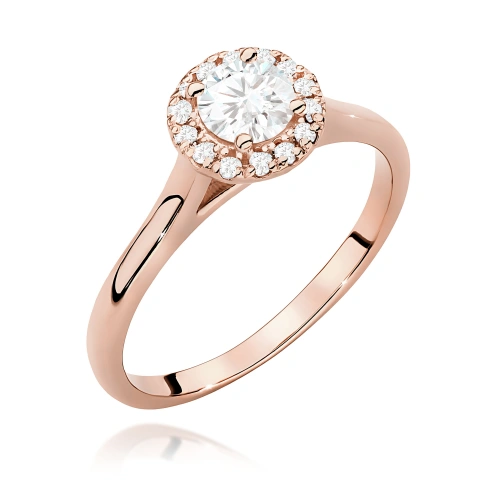 Pierścionek W0550 Diament 0,40ct różowe złoto