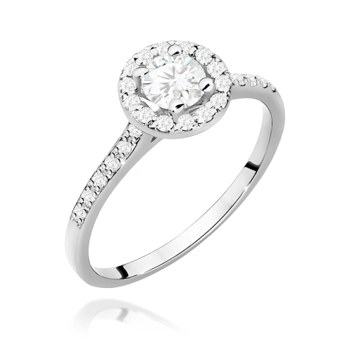 Pierścionek W0551 Diament 0,40ct białe złoto