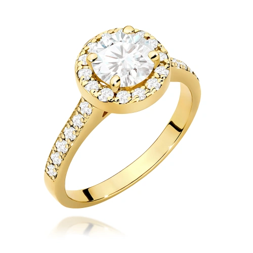Pierścionek W0551 Diament 1,00ct żółte złoto 375