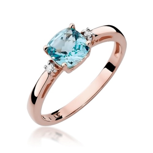 Pierścionek W0003 Topaz Swiss 1,10ct różowe złoto