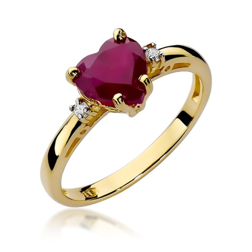 Pierścionek W0012 Rubin 1,70ct żółte złoto