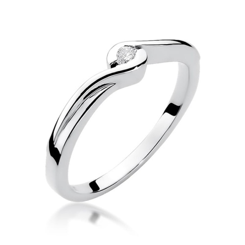 Gyűrű W0027 Gyémánt 0,05ct Fehér arany