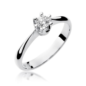 Pierścionek W0036 Diament 0,23ct białe złoto
