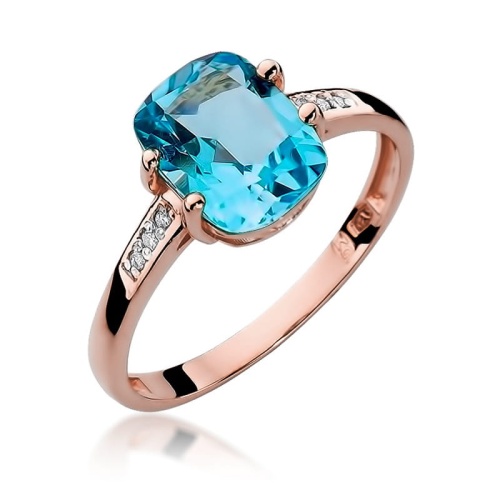 Prsteň W0038 Topás 2,40ct ružové zlato