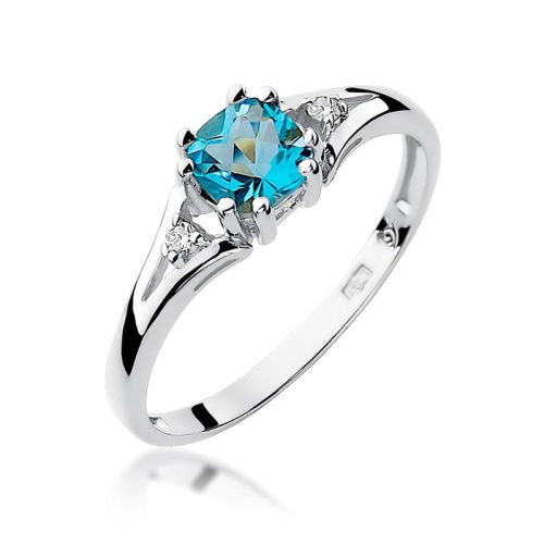 Gyűrű W0044 Topáz Swiss 0,70ct Fehér arany