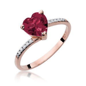 Pierścionek W0050 Rubin 1,70ct różowe złoto