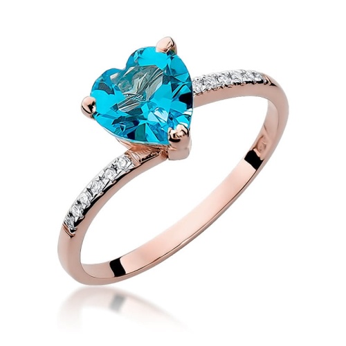 Prsteň W0050 Topás 1,20ct ružové zlato