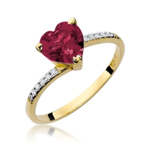 Pierścionek W0050 Rubin 1,70ct żółte złoto