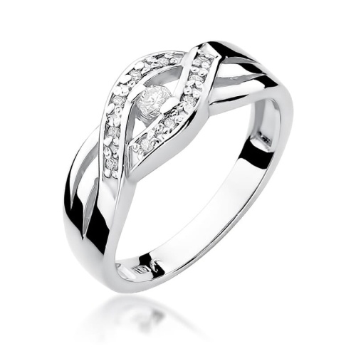 Gyűrű W0083 Gyémánt 0,05ct Fehér arany