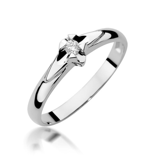 Gyűrű W0088 Gyémánt 0,04ct Fehér arany