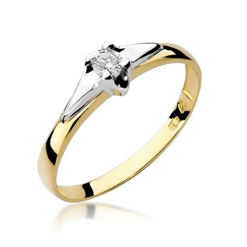 Bague W0088 Diamant 0,10ct Or jaune
