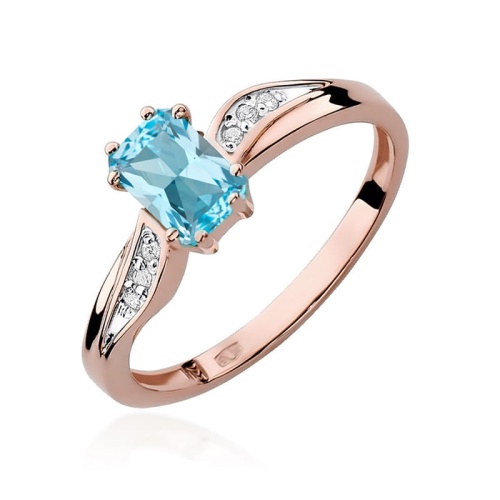 Prsteň W0094 Topás 0,65ct ružové zlato