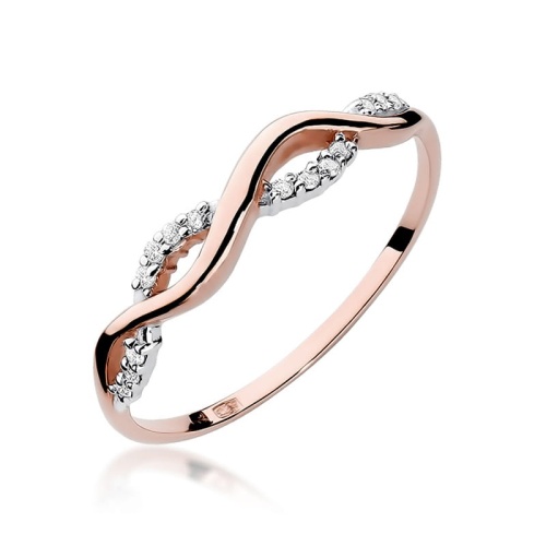 Bague W0096 avec diamants Or rose
