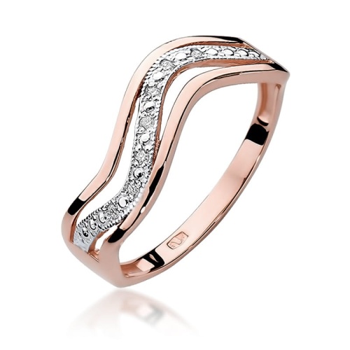 Bague W0116 avec diamants Or rose