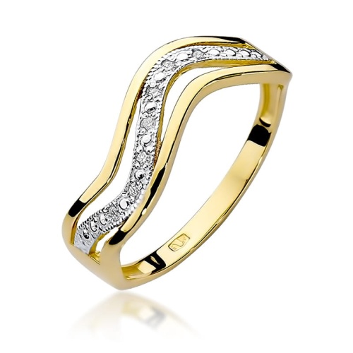 Bague W0116 avec diamants Or jaune