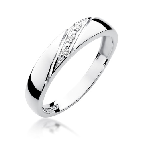 Ring W0118 mit Diamanten Weißgold