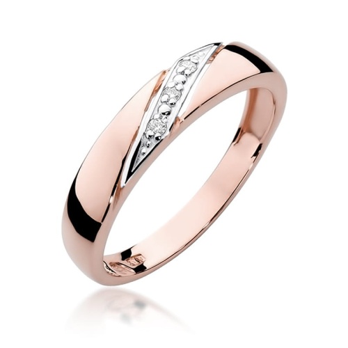 Bague W0118 avec diamants Or rose