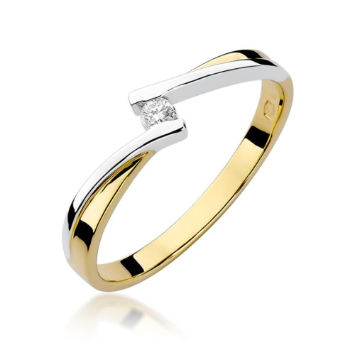 Bague W0137 Diamant 0,04ct Or jaune
