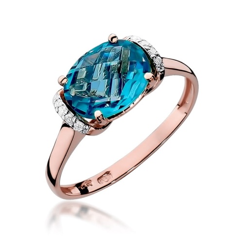 Prsteň W0148 Topás 1,70ct ružové zlato