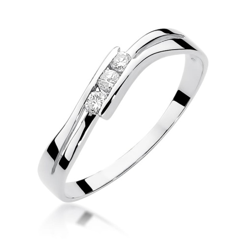 Ring W0159 mit Diamanten Weißgold