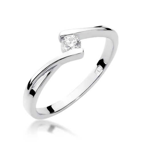 Ring W0180 Diamant 0,10ct Weißgold
