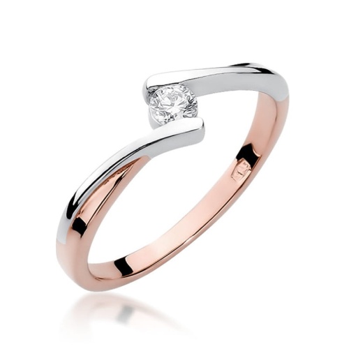 Bague W0180 Diamant 0,10ct Or rose