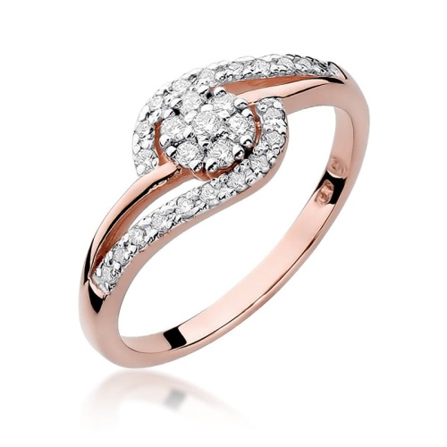 Bague W0184 Diamant 0,17ct Or rose