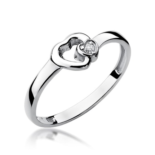 Ring W0188 Diamant 0,02ct Weißgold