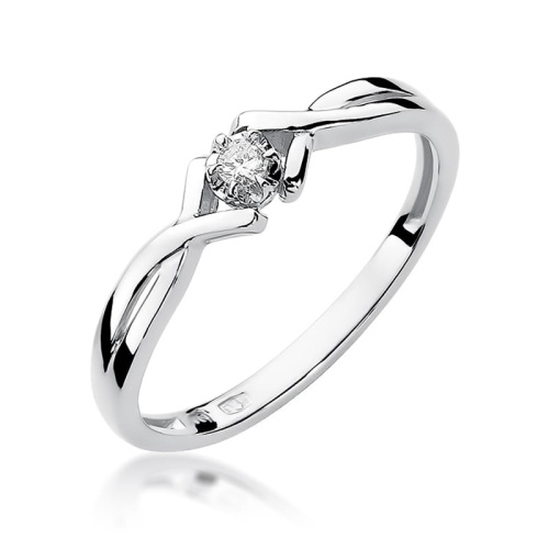 Ring W0190 Diamant 0,04ct Weißgold