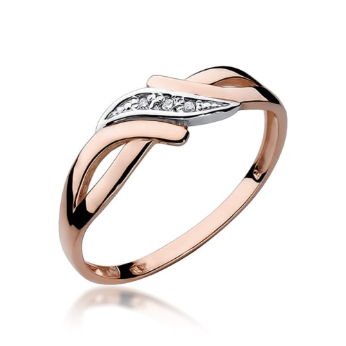 Bague W0192 avec diamants Or rose