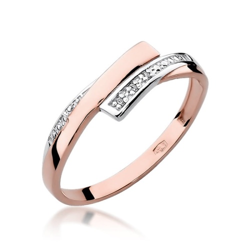 Bague W0196 avec diamants Or rose