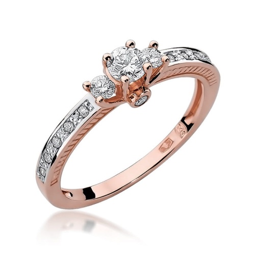 Bague W0199 Diamant 0,20ct Or rose