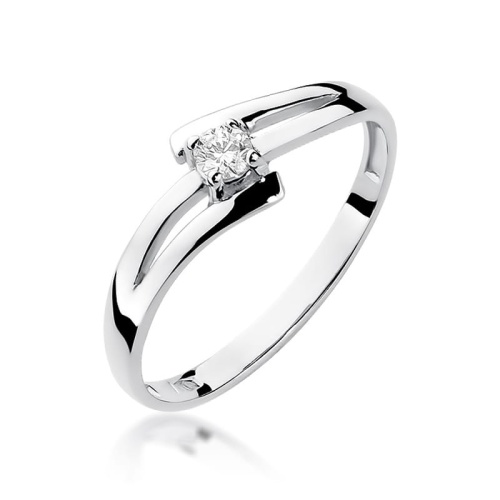 Ring W0210 Diamant 0,08ct Weißgold