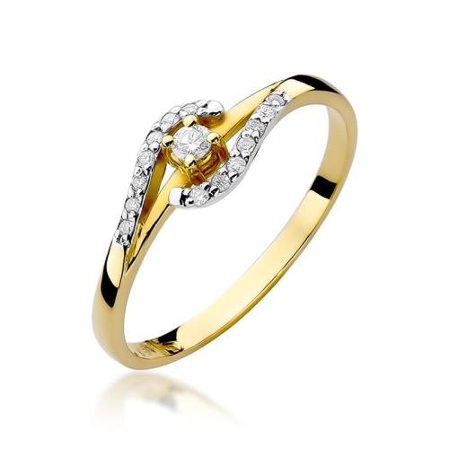 Gyűrű W0237 Gyémánt 0,04ct Sárga arany