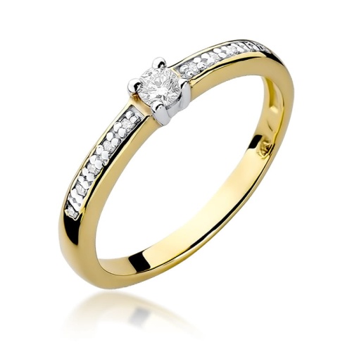Gyűrű W0288 Gyémánt 0,08ct Sárga arany