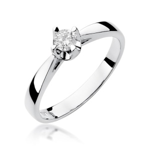 Pierścionek W0293 Diament 0,20ct białe złoto