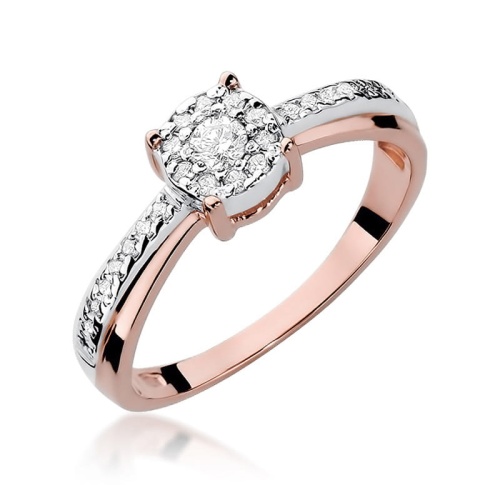 Bague W0302 Diamant 0,08ct Or rose