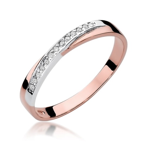 Bague W0305 avec diamants Or rose