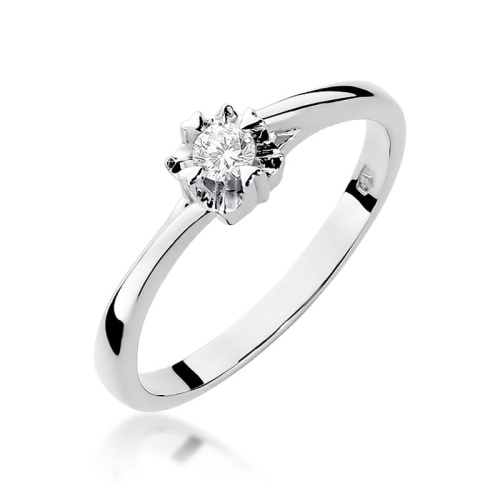Ring W0318 Diamant 0,10ct Weißgold