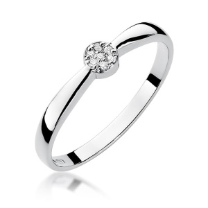 Pierścionek W0322 Diament 0,04ct białe złoto