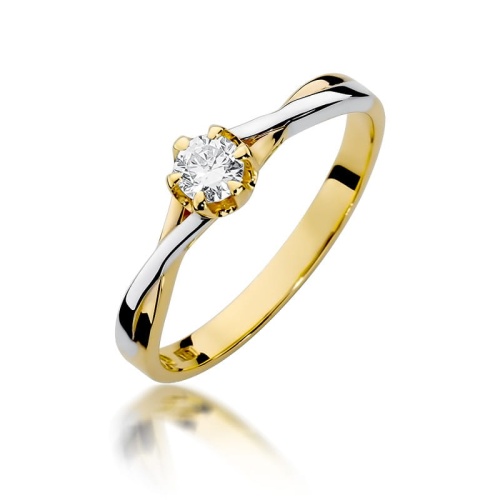 Gyűrű W0340B Gyémánt 0,23ct Sárga arany