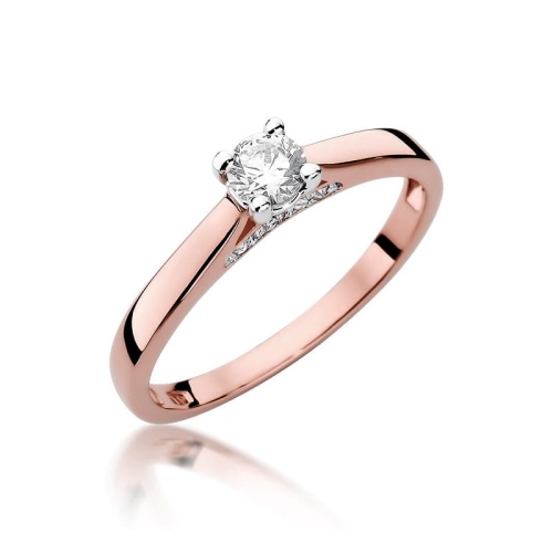 Bague W0341 Diamant 0,25ct Or rose