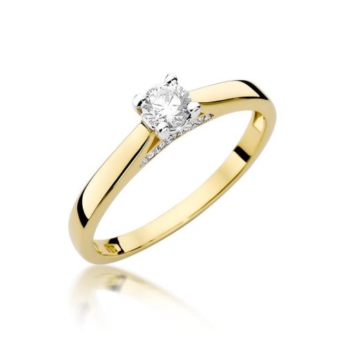 Gyűrű W0341 Gyémánt 0,25ct Sárga arany